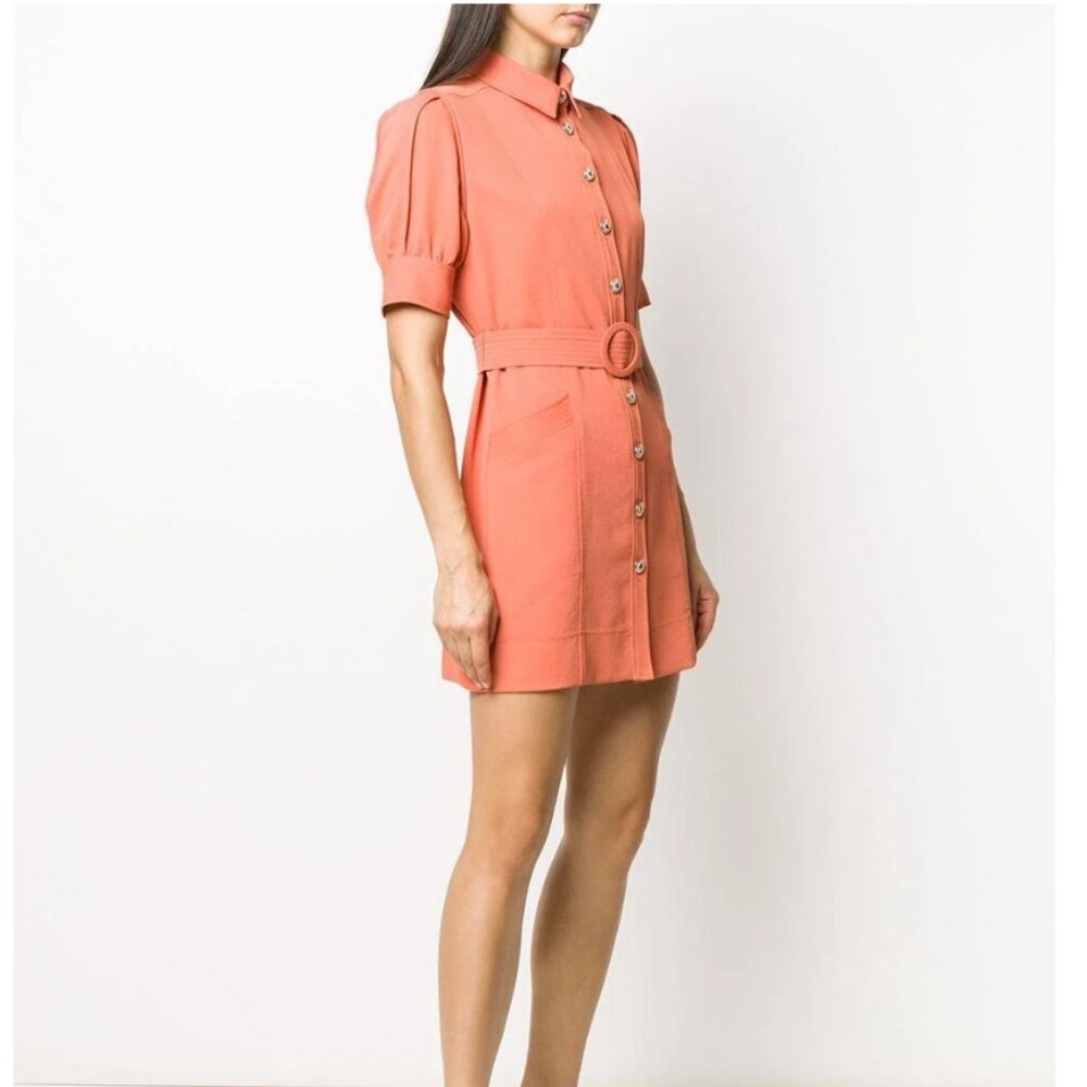 New "SANDRO" Joody belted mini shirt dress. Size 34